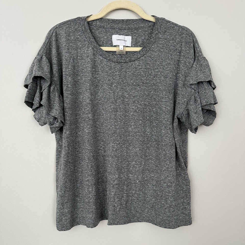 Current Elliott ruffle sleeve top size 1
